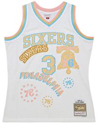 Mitchell & Ness - Philadelphia 76Ers 2002 Allen Iverson Sidewalk Sketch Swingman Vest - Lyst