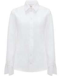 Victoria Beckham - Pleat-detail Organic Cotton Shirt - Lyst