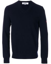 COMME DES GARÇONS PLAY - Heart-Patch Sweater - Lyst