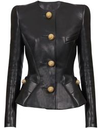 Balmain - レザージャケット - Lyst