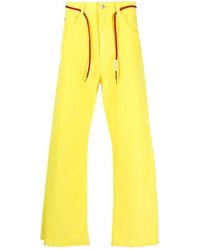 Marni - Logo-patch Stretch-cotton Flared Jeans - Lyst