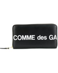 Comme des Garçons - Calf Leather Wallet With Contrast Printed Logo - Lyst