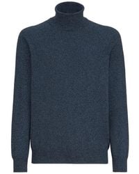Brunello Cucinelli - Mouliné Cashmere Turtleneck Sweater - Lyst