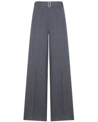 Lardini - Pinstripe Belt Trousers - Lyst