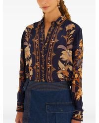 FARM Rio - Liz Floral-Print Button-Down Shirt - Lyst