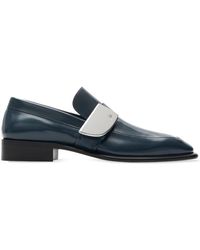 Burberry - Shield Leather Loafers - Lyst