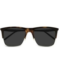 Saint Laurent - Sl 768 Tortoiseshell-Effect Rectangle-Frame Sunglasses - Lyst