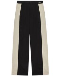 MSGM - Panelled Straight-Leg Trousers - Lyst