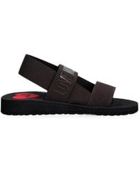 Love Moschino - Logo-Print Elasticated Sandals - Lyst