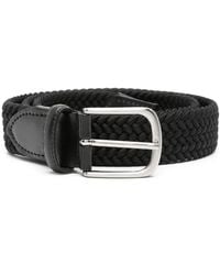 Eraldo - Leather-Trim Interwoven Belt - Lyst