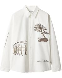 Maison Kitsuné - Parcs Of Paris Graphic-Print Long-Sleeve Shirt Jacket - Lyst