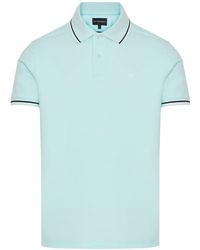 Emporio Armani - Logo-print Cotton Polo Shirt - Lyst