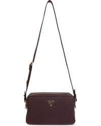 Prada - Leather Logo-Plaque Shoulder Bag - Lyst