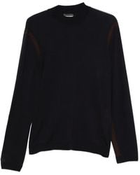 Emporio Armani - Contrast-Trim High-Neck Sweater - Lyst