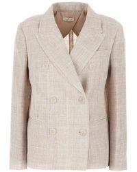 Panicale - Checked Button Fastening Blazer - Lyst