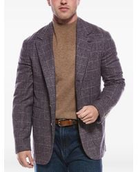Brunello Cucinelli - Check-Pattern Single-Breasted Blazer - Lyst