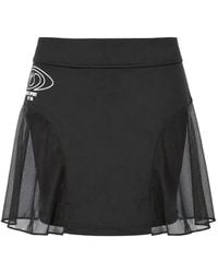 Philipp Plein - Mesh-Panel Logo-Print Cover-Up Skirt - Lyst