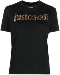 Just Cavalli - Camiseta con logo estampado - Lyst