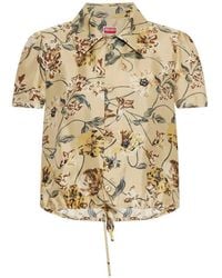 KENZO - Camisa De Seda Con Motivo Floral - Lyst