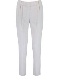 Brunello Cucinelli - Pull-On Pleated Trousers - Lyst