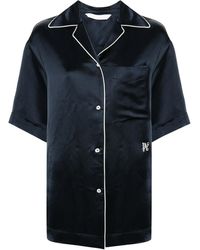 Palm Angels - Zijden Blouse Met Afwerking - Lyst