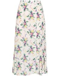 Zadig & Voltaire - June Floral-Print Midi Skirt - Lyst