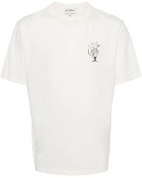 Café Kitsuné - Fox-Print Cotton T-Shirt - Lyst