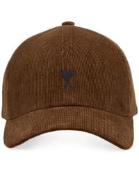 Ami Paris - Ami De Coeur Baseballkappe Mit Cordstruktur - Lyst