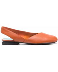 Camper Leather Casi Myra Ballerina Shoes in Red | Lyst