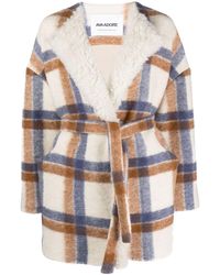 Ava Adore - Check-print Belted Coat - Lyst