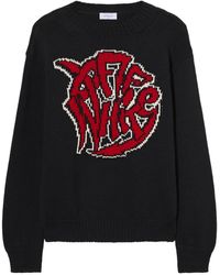 Off-White c/o Virgil Abloh - Sphere-Logo Chunky Crewneck Sweater - Lyst