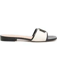 Ralph Lauren - Everley Logo-Plaque Sandals - Lyst