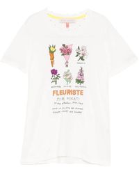 Mira Mikati - Slub Embroidered Slub T-Shirt - Lyst