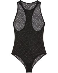 Palm Angels - Sheer-lace Logo Body - Lyst