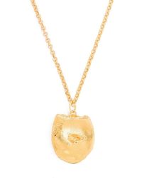Alighieri - Hammered-pendant Gold-plated Necklace - Lyst