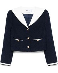 Self-Portrait - Jacket With Collar - Lyst