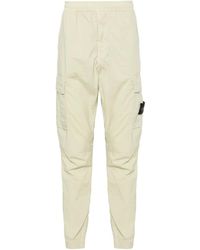 Stone Island - Compass-Badge Mid-Rise Tapered Cargo Trousers - Lyst