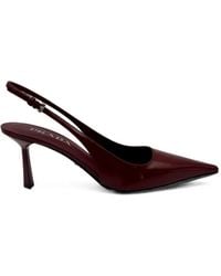 Prada - Escarpins Pointus À Bride Arrière - Lyst
