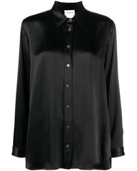 P.A.R.O.S.H. - Long-sleeve Silk Satin Shirt - Lyst
