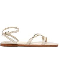 Patrizia Pepe - Sandalen Mit Logo-Schild - Lyst