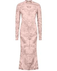 Philipp Plein - Tulle Maxi Dress Open Back Butterfly Tattoo - Lyst