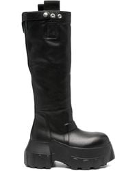 Rick Owens - Mega Tractor Pull-On Leather Boots - Lyst