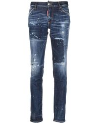 DSquared² - Schmale Jeans im Distressed-Look - Lyst