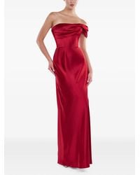 ARAFTU - Robe Drapée À Détail De Laçage - Lyst