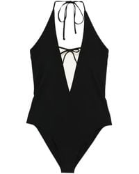 Valentino Garavani - Tie Halter Swimsuit - Lyst