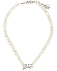 N°21 - Crystal-Embellished Bow-Pendant Necklace - Lyst