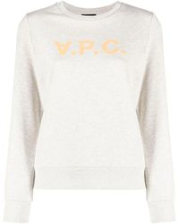 A.P.C. - Sweatshirt With Logo Print - Lyst