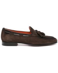 Santoni - Suede Boat Shoes - Lyst