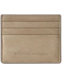 Brunello Cucinelli - Suede Card Holder - Lyst