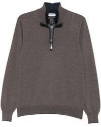 Gran Sasso - Quarter-Zip Mock-Neck Long-Sleeve Polo Shirt - Lyst